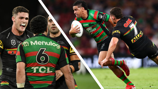 Nathan Cleary and Cody Walker had a running battle during last year’s NRL grand final.
