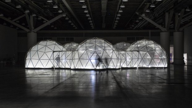 The pollution pods may make you appreciate Melbourne's relatively clean air. 