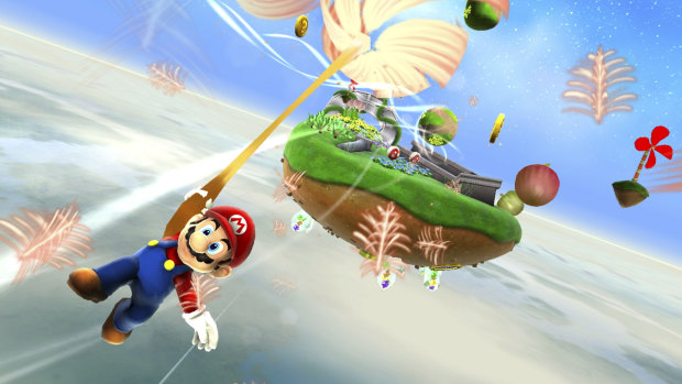 Mario becomes a bee, floats on a dandelion and saves the universe in Mario Galaxy.