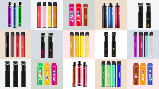 Vapes are sold in a range of colours and flavours that appeal to younger people.