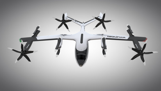 Hyundai's flying taxi concept was created in part throughg Uber's open design process, and is designed to operate in the company's future aerial ride share network.