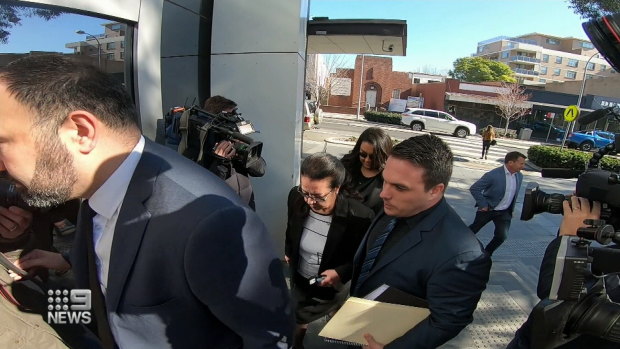 Treiza and Meriam Bebawy arrive at Bankstown Local Court last week.