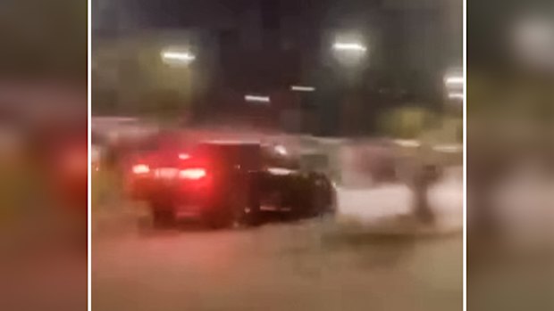 The moment before the crash, captured by a bystander’s mobile phone.