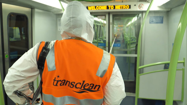 Transclean ramps up its cleaning of Metro's trains during the COVID-19 pandemic.