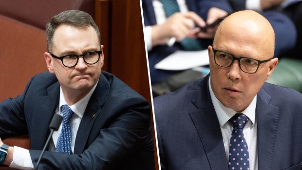 NSW senator Andrew Bragg (left) will cast Labor as hostile to individual ownership as the shadow cabinet wrestles with which policies to include in Opposition Leader Peter Dutton’s budget-in-reply speech.
