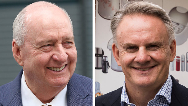 Broadcaster Alan Jones (left) has donated to Mark Latham's election campaign.