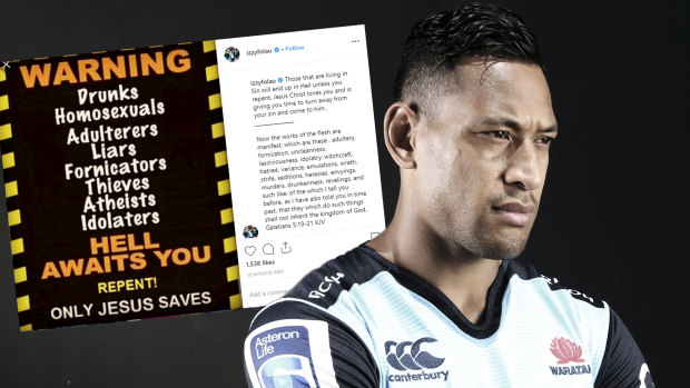 Israel Folau has argued that his sacking by Rugby Australia was unlawful on religious grounds.