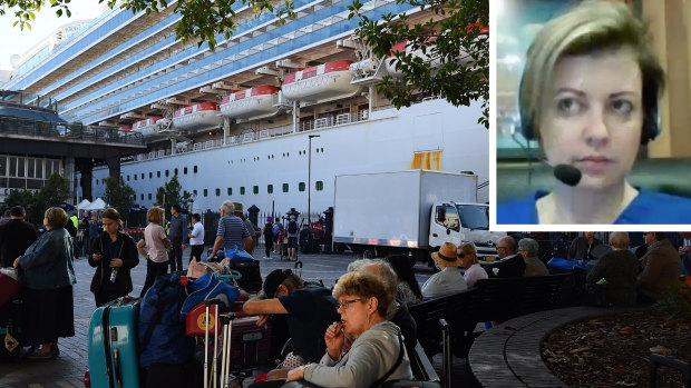 The Ruby Princess and (inset) senior doctor Dr Ilse Von Watzdorf.