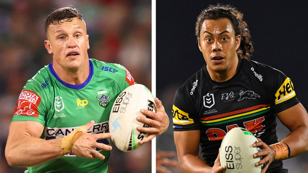 Jack Wighton and Jarome Luai are engaged in a battle for the NSW No.6 jumper, with the Canberra playmaker set to get the nod.