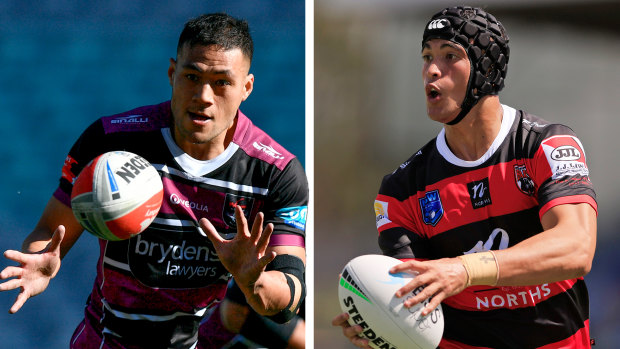 Former NRL player Tim Simona and teen star Joseph Suaalii will face off in the NSW Cup on Sunday.