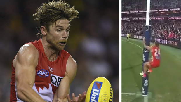 Dane Rampe copped most of his $11,000 fine for attacking an umpire for "talking like a little girl". 