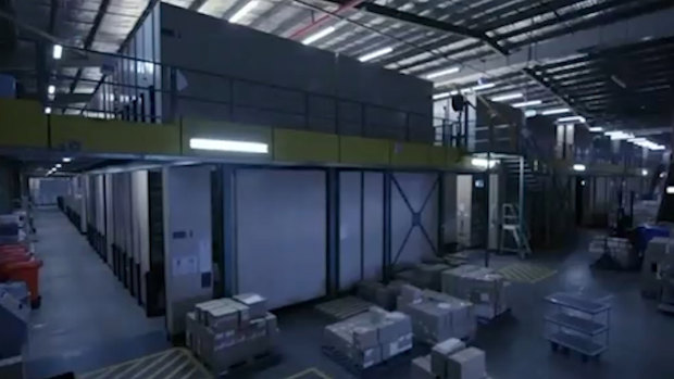 Victoria Police's Archive Services Centre, which contains more than 135,000 boxes of documents