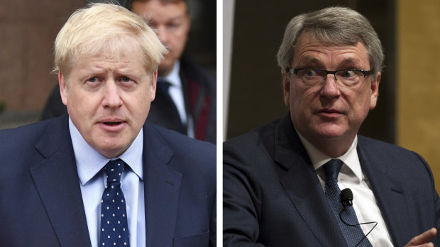 British Prime Minister Boris Johnson, left, and Lynton Crosby, who has contributed to Coalition election victories in Australia and Conservative wins in the UK.