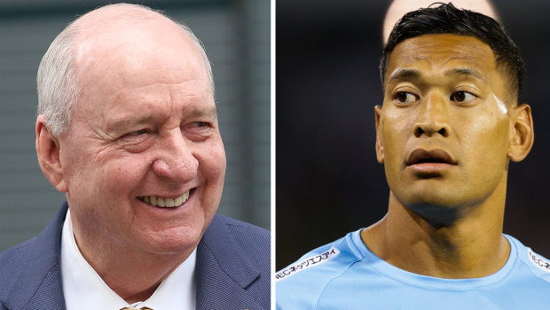 Broadcaster Alan Jones threw his support behind Israel Folau. 