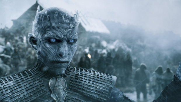 Winter is coming ... the Night King leads the army advancing on Westeros in Game of Thrones.