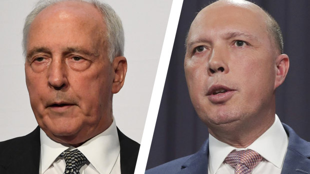Former prime minister Paul Keating says Home Affairs Minister Peter Dutton is the most "mean-spirited" person in Australian politics in 50 years.