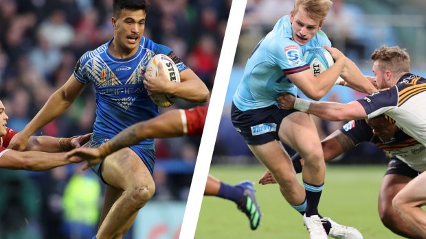 Rising stars: Joseph Suaalii and Max Jorgensen are set to combine for the NSW Waratahs.
