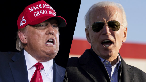 US President Donald Trump and Democratic challenger Joe Biden. 