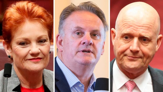 Shaking up NSW politics? Pauline Hanson and her recruit targeting the NSW upper house, Mark Latham, and his almost political ally,  David Leyonhjelm.