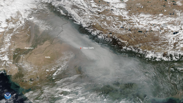 Air quality levels in India’s capital city of New Delhi reached the “severe plus” level on Friday, prompting the government to declare a public health emergency.