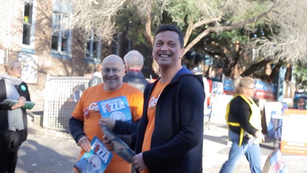 GetUp national director Paul Oosting with activists during this year's federal election.