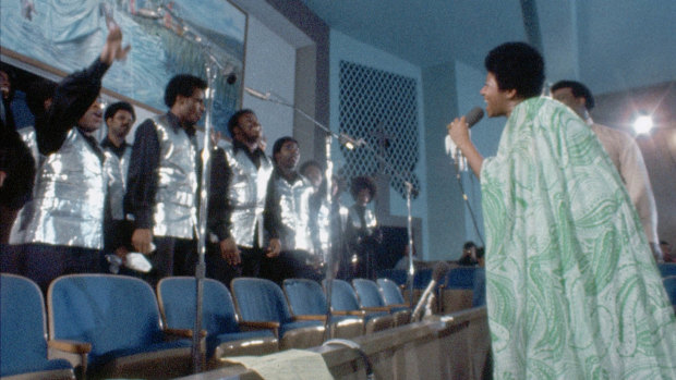 Aretha Franklin in Amazing Grace.