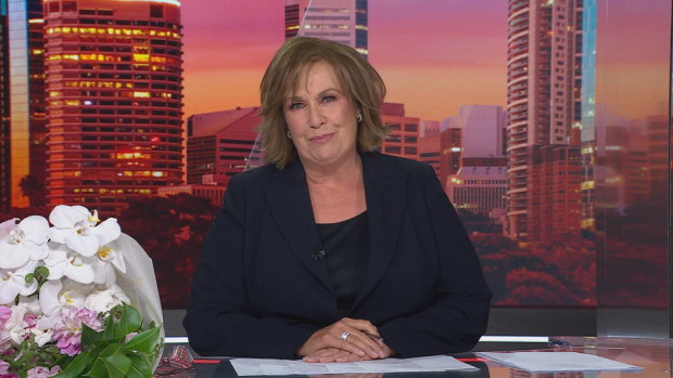 One last time at the desk. Tracy Grimshaw has said a teary farewell to viewers as she departs A Current Affair.