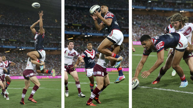 Tall wingers like Daniel Tupou of the Roosters stand to benefit most from the rule change. 