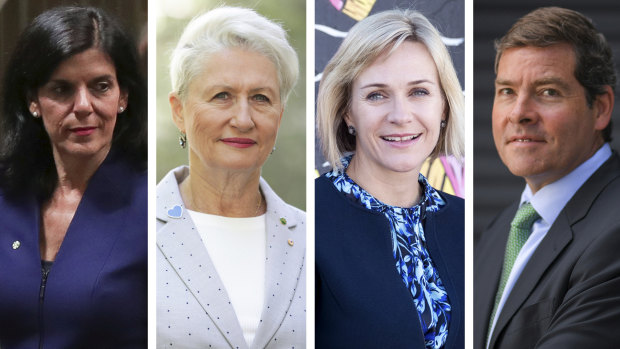 Independents Julia Banks, Kerryn Phelps, Zali Steggall and Oliver Yates.