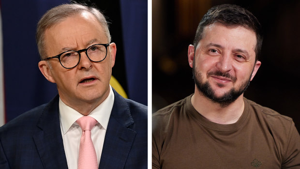 PM Anthony Albanese has been invited to visit Kyiv by Ukrainian President Volodymyr Zelensky.