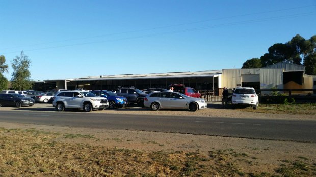 The Weir stables at Miners Rest, which were raided by police on Wednesday morning.