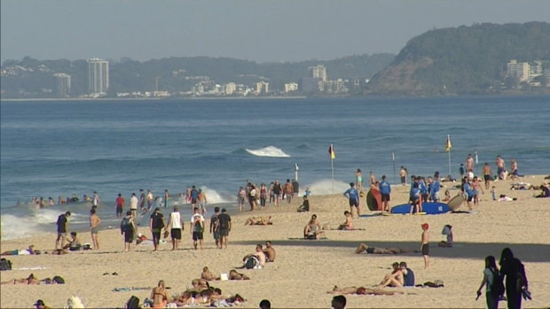 The Gold Coast, Brisbane and Sunshine Coast are tipped to feel the heat on Sunday.