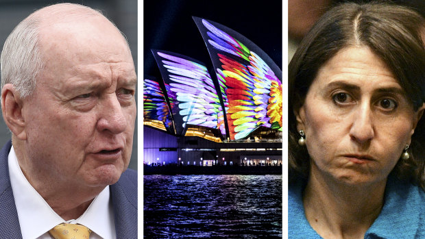 Gladys Berejiklian ordered the Sydney Opera House display, a projection promoting The Everest horse race, after Alan Jones angrily took to the airwaves. 