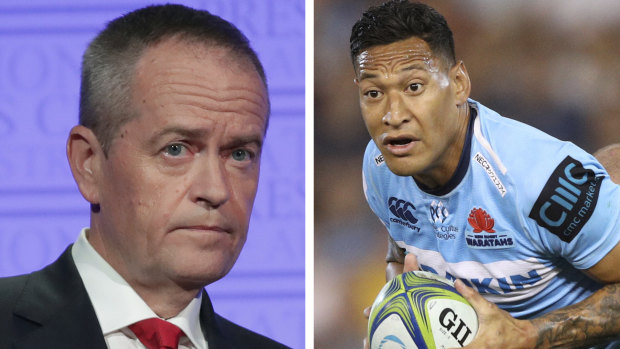 Bill Shorten said Israel Folau's comments were "hurtful", but he is "uneasy" about seeing him potentially sacked.