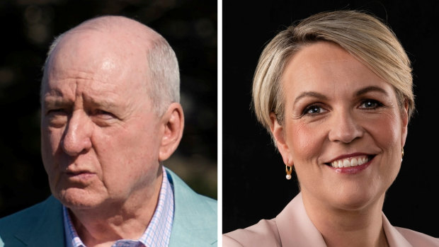 Friends despite their political differences: veteran broadcaster Alan Jones and Labor frontbencher Tanya Plibersek.