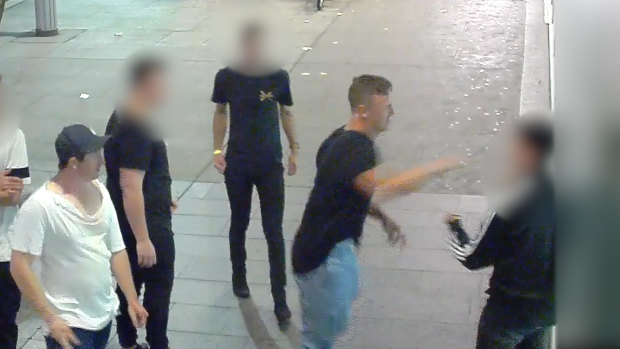 Capital crime: The CCTV footage of Wighton's wild night out in Canberra was not pretty.
