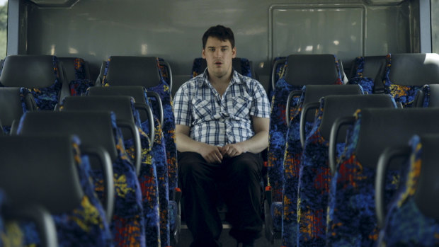 Thomas Banks rides the bus in Quest for Love.