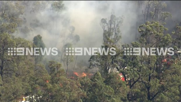 A bushfire is currently out of control in Perth’s south-east.