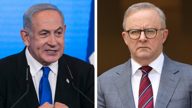 Benjamin Netanyahu has blamed the Albanese government for the Melbourne synagogue attack.