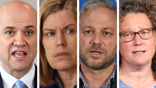 The chief health officers of Queensland (John Gerrard), NSW (Kerry Chant), Victoria (Brett Sutton) and the ACT (Kerryn Coleman), who are all members of the Australian Health Protection Principal Committee.