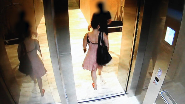 Ms Baker was seen leaving the hotel in a pink dress on Thursday, January 3.
