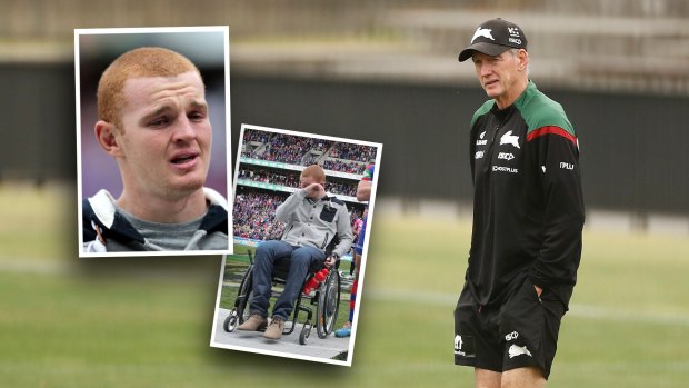 Alex McKinnon’s career was tragically cut short in 2014 playing under Wayne Bennett at the Newcastle Knights.