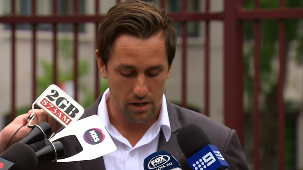 Too harsh: Mitchell Pearce faces the press after he was punished by the NRL.