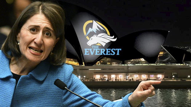 Gladys Berejiklian has instructed the Sydney Opera House to allow its sails to be lit up with colours, numbers and a trophy to promote next Saturday’s Everest horse race.