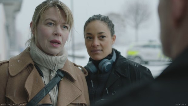 Tone Mostraum (left) plays Victoria Woll, pictured with Iselin Shumba as Ayla Quincy in For Life. 