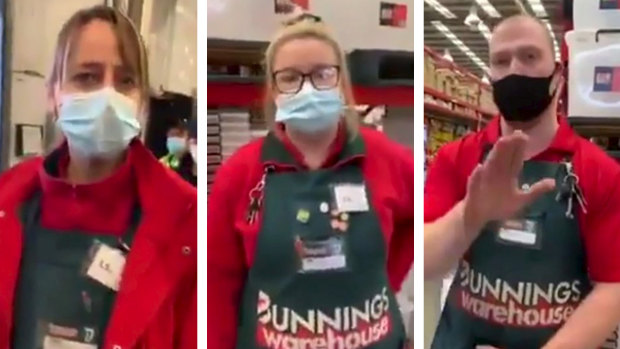 Wesfarmers chief Rob Scott praised Bunnings staff for the way they dealt with a customer who refused to wear a mask. 