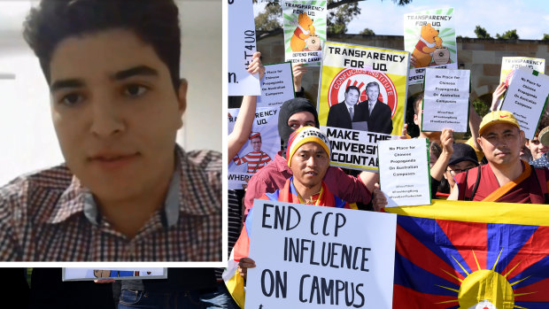 University of Queensland student Drew Pavlou and the July protests on campus against the CCP.