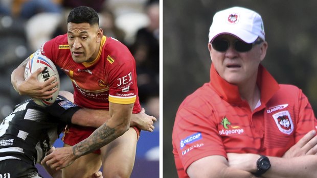 Anthony Griffin said Israel Folau was “philosophical” about having the NRL door slammed shut on him.