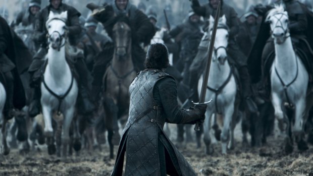 Kit Harrington as Jon Snow, with his now-famous sword.