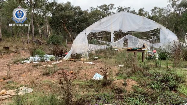 Police searched the Killongbutta property on Tuesday. 